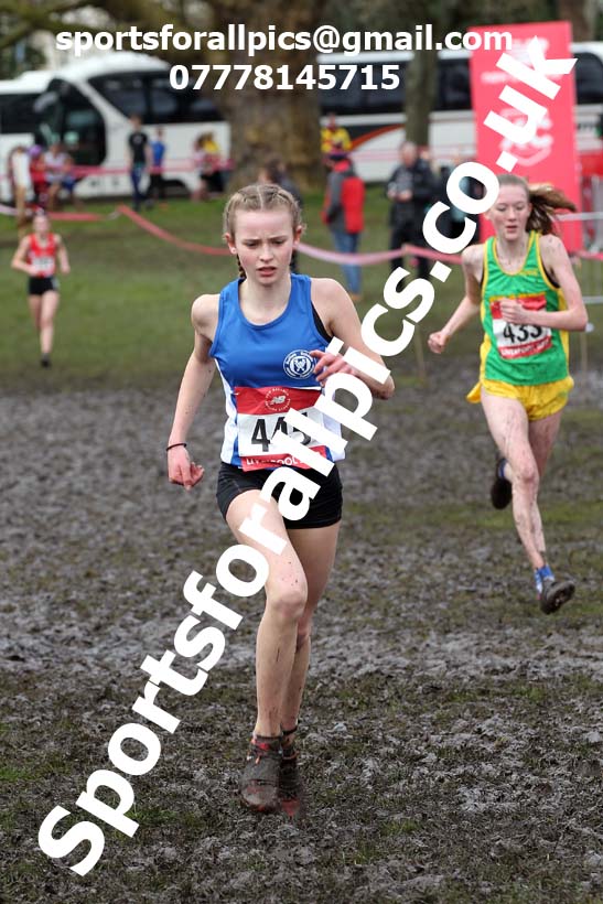 Junior girls, 2020 New Balance English Schools Champs., Sefton Park, Liverpool. Photo: David T. Hewitson/Sports for All Pics